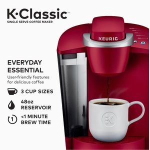 Keurig K-Classic Coffee Maker, Single Serve K-Cup Pod Coffee Brewer, 6 to 10 Oz